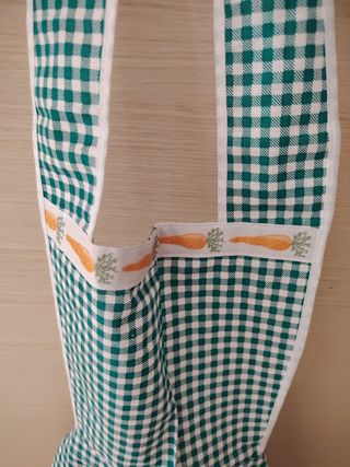 Grembiule da cucina a quadri verdi