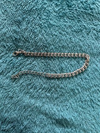 Pulsera de cadenas plateada