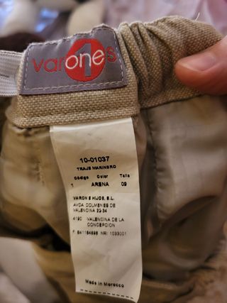 Traje marinero niño Varones talla 9
Negociable