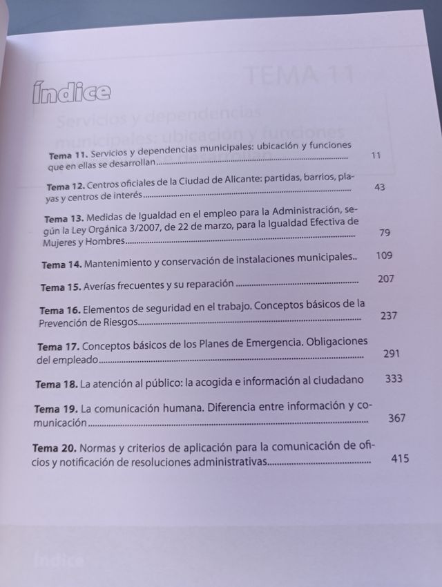 Temario Auxiliar Servicios Generales Oposiciones 