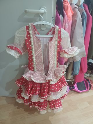 Traje Flamenca Niña Lunares