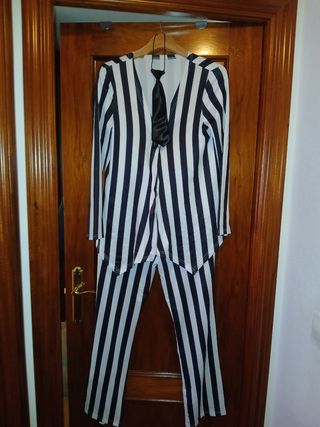 Disfraz Beetlejuice Rayas Blanco y Negro