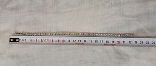 Pulsera de plateada con diamantes