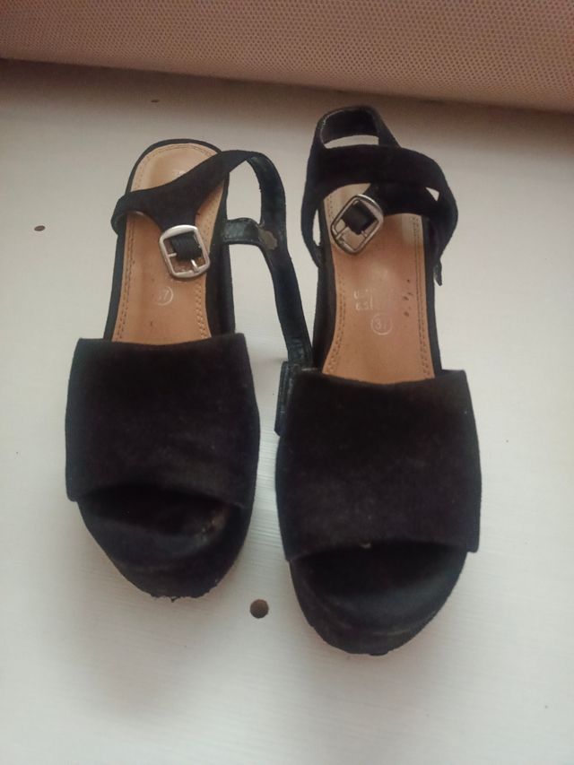 Zapatos de plataforma negros talla 37