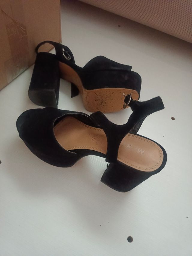 Zapatos de plataforma negros talla 37