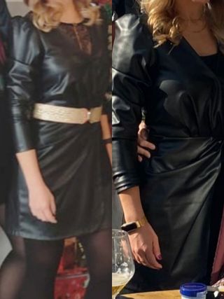 Vestido efecto piel Zara Talla XS
