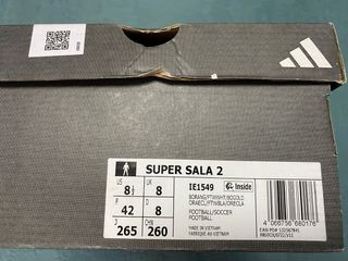 Zapatillas Adidas Fútbol Sala Rojas y Blancas 42
