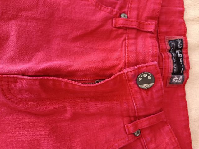 Bermudas tejanas Inside rojas talla L