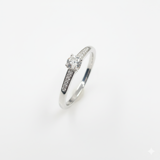 Anillo Oro 18K con Brillantes 0.23 CT