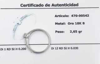 Anillo Oro 18K con Brillantes 0.23 CT