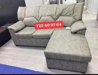 Sofá chaise longue gris