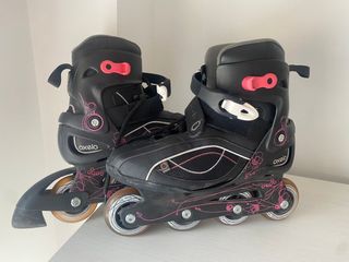 Patines Oxelo Negros con Detalles Rosas Talla 39.5