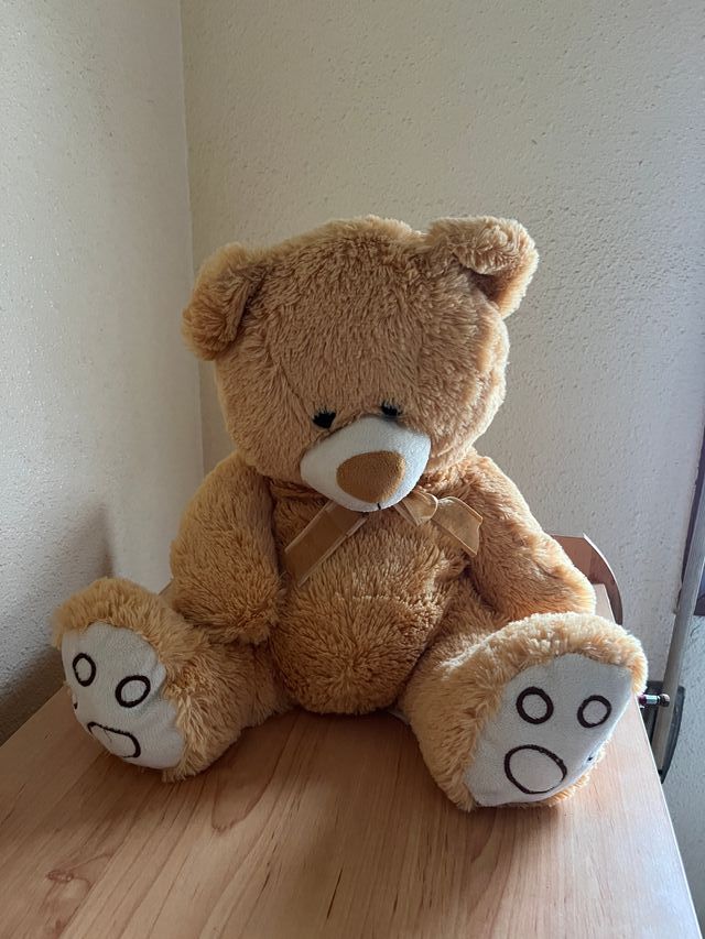 Oso de peluche marrón suave