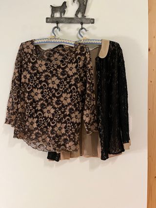 Conjunto Top y Chaquetilla Gasa Bordada