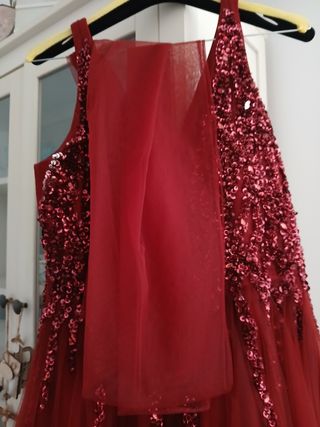 Vestido de fiesta rojo para mujer