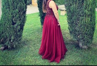 Vestido de fiesta rojo para mujer