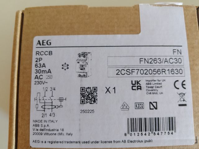 Diferencial 2P 63A 30mA