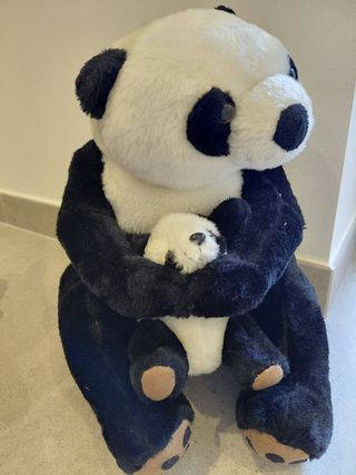 Peluche Panda Grande con Bebé