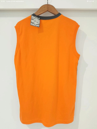 Camiseta sin mangas Champion naranja Talla L retro