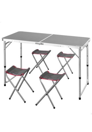 Mesa plegable AKTIVE + 4 taburetes