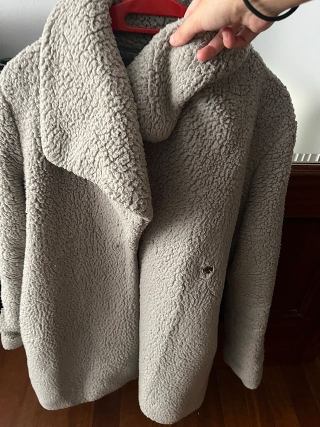 Abrigo borreguito gris