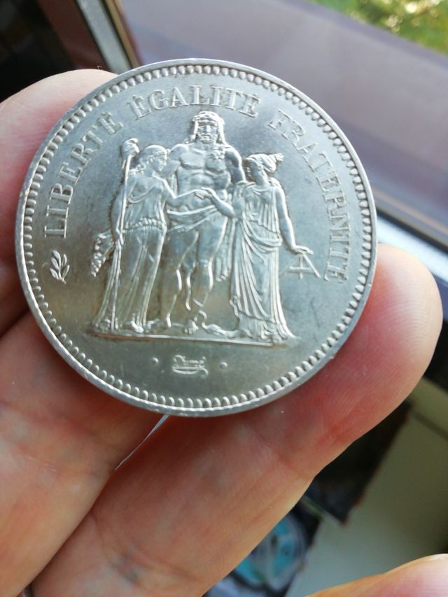 Moneda Plata Libertad Igualdad Fraternidad