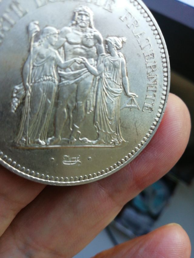 Moneda Plata Libertad Igualdad Fraternidad