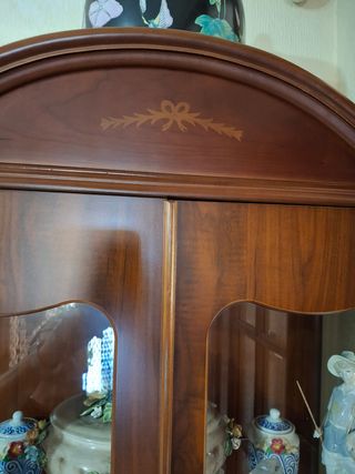 Vitrina de madera y cristal