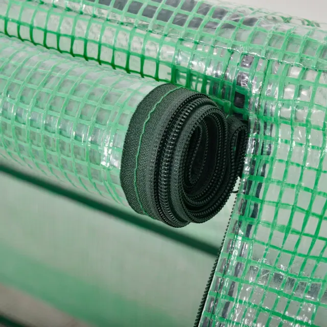 Serra per Piante Orto con 2 Coperture in PE e PVC,