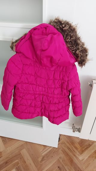 Abrigo niña rosa con capucha talla 3 qños 98cm