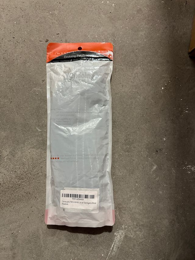 Correa y arnés rosa Ondoing para perro