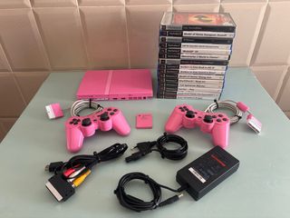 PlayStation 2 Rosa con 15 Juegos