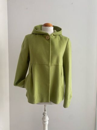 Abrigo Corto Verde Cortefiel Talla S
