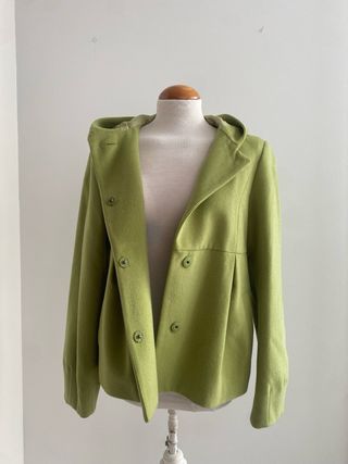 Abrigo Corto Verde Cortefiel Talla S
