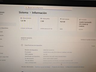 PC HP Intel Pentium G3450 Negro
