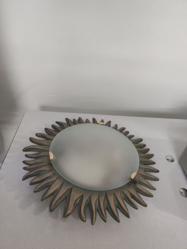 Lámpara de techo sol metal y cristal