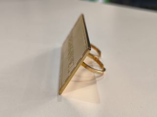 Anillo Placa Personalizada Oro ajustable 