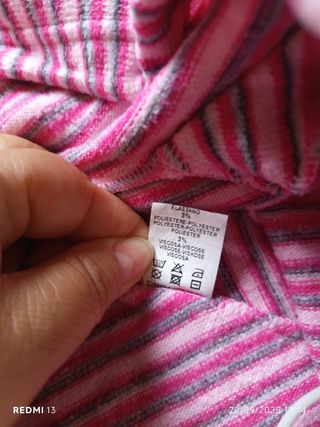 Poncho donna felpa a righe