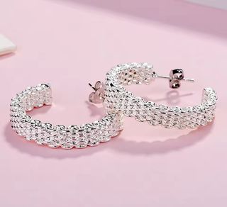 NUEVO Pendientes Aro Plata de 925