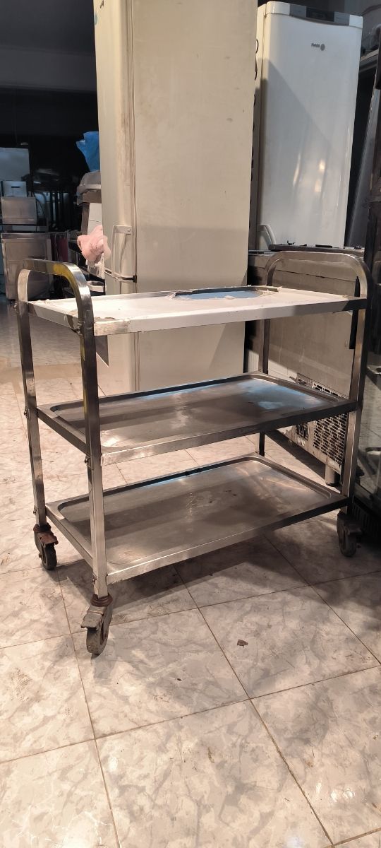 Carro de servicio de acero inoxidable