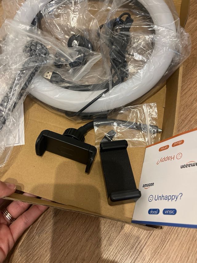 Aro de luz selfie 10 con trípode y mando.  NUEVO 