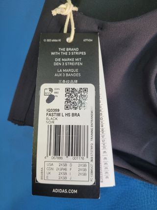 Sujetador Adidas de mujer T.2XS