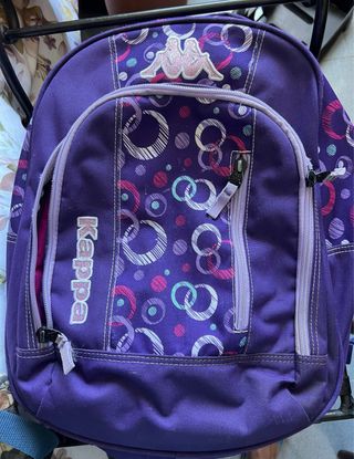 Mochila Kappa Morada con Diseño de Círculos