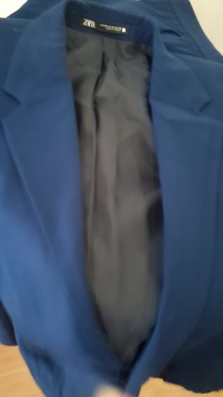 Traje de chaqueta ZARA azul juvenil