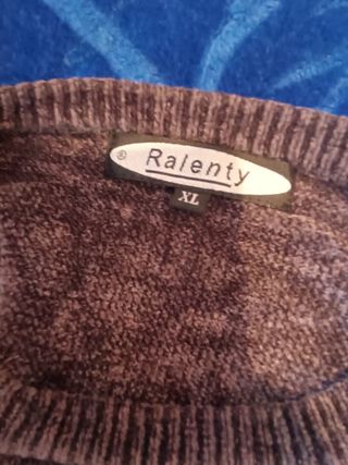 Jersey cuello redondo viscosa gris XL