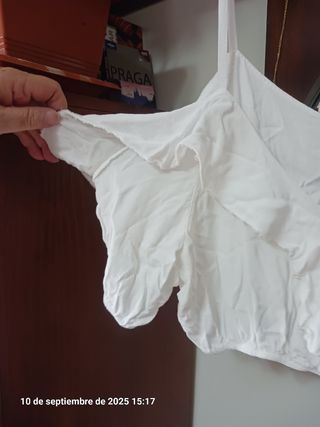 Top blanco mujer verano ibicenco talla 40 en visco