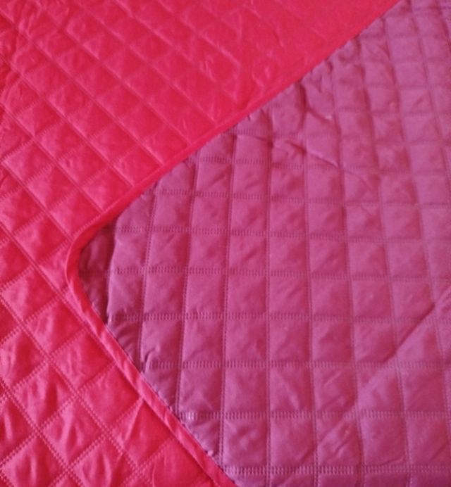 Trapuntino double face rosa/rosso matrimoniale