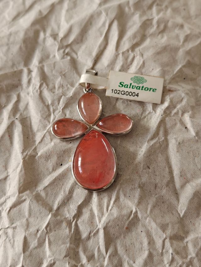 Colgante Salvatore Rosa y Plateado