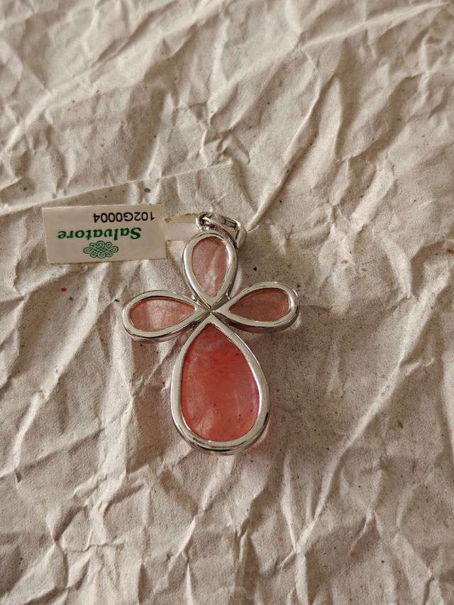 Colgante Salvatore Rosa y Plateado