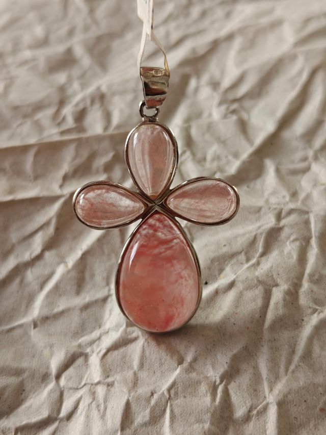 Colgante Salvatore Rosa y Plateado